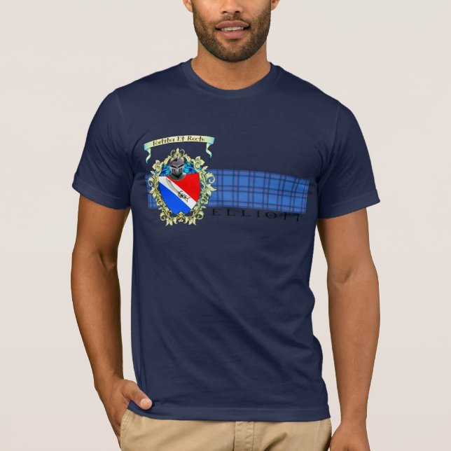 Camiseta Elliott Crest & Tartan Basic T-Shirt (Frente)