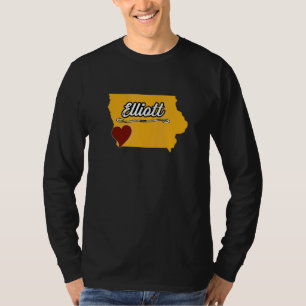 Camiseta ELLIOTT IOWA IA EUA  Lindo Souvenir Merch  Cidade 