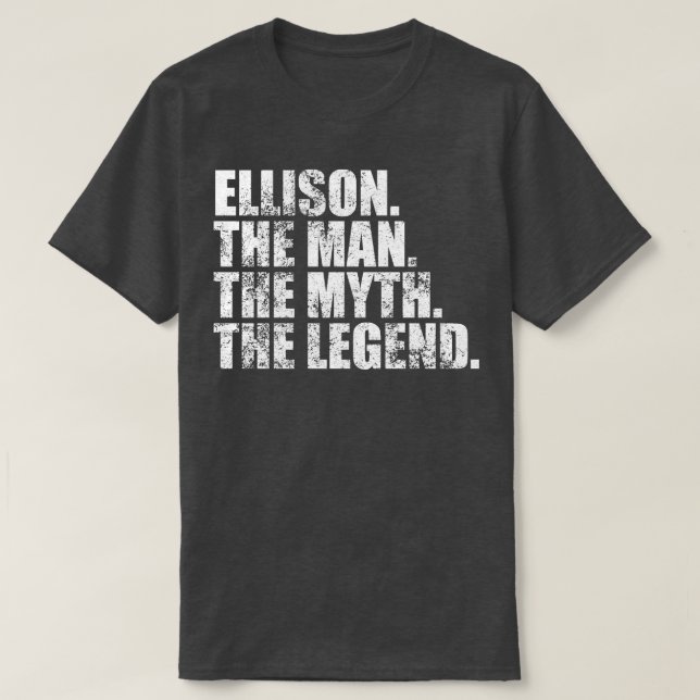 Camiseta Ellison Ellison Nome da família Ellison sobrenome  (Frente do Design)