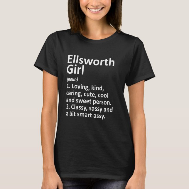 Camiseta Ellsworth Girl Wi Wisconsin Funny City Home Roots (Frente)