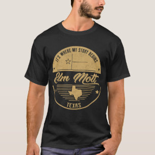 Camiseta Elm Mott Texas É onde minha história começa