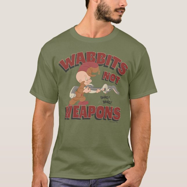 Camiseta ELMER FUDD™ & INSETOS BUNNY™ "Wabbits Not Armas" ( (Frente)