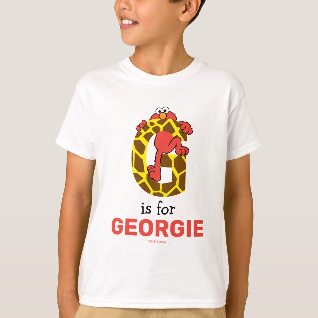 Camiseta Elmo Alfabeto | G Girafa (Frente)
