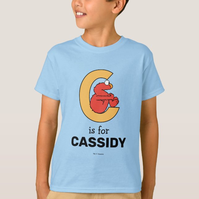 Camiseta Elmo Alphabet | C Laranja (Frente)