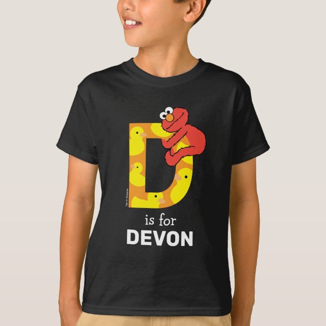 Camiseta Elmo Alphabet | D Pato (Frente)