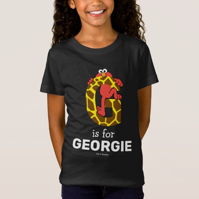 Camiseta Elmo Alphabet | G Girafa (Frente)