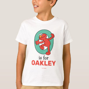 Camiseta Elmo Alphabet O Teal