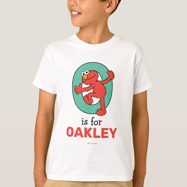 Camiseta Elmo Alphabet | O Teal (Frente)