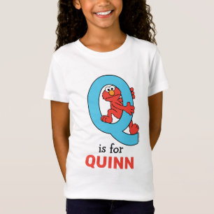 Camiseta Elmo Alphabet   Q Azul