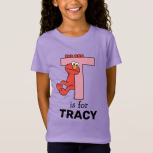 Camiseta Elmo Alphabet   T Rosa