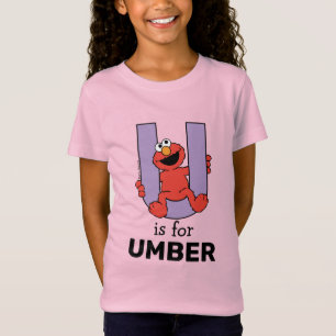 Camiseta Elmo Alphabet   U Roxo