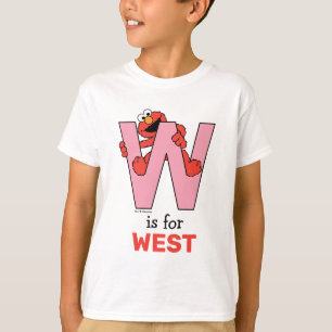 Camiseta Elmo Alphabet   W Rosa