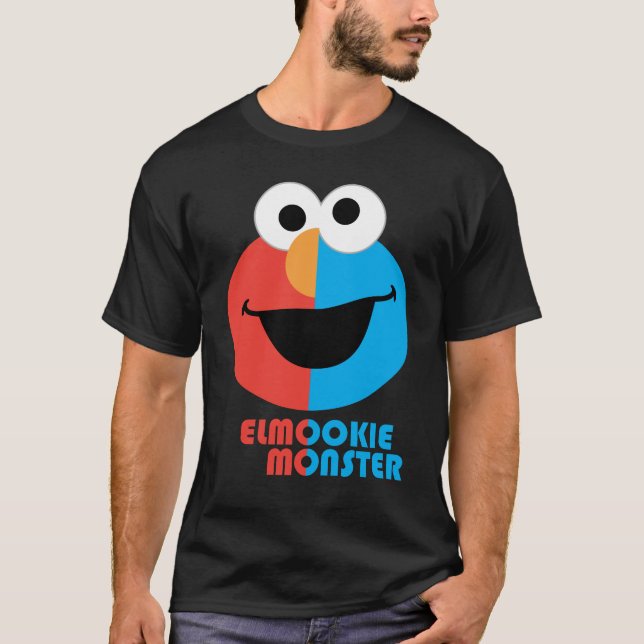 Camiseta Elmo e Cookie Meia Face (Frente)