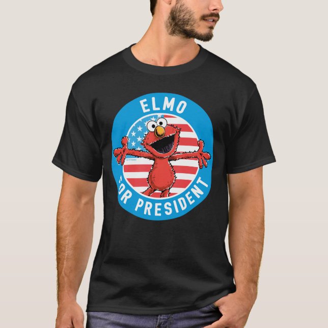 Camiseta Elmo para Presidente - Flag (Frente)