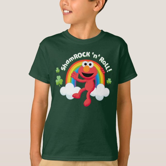 Camiseta Elmo | Shamrock 'n' Roll Arco-íris (Frente)