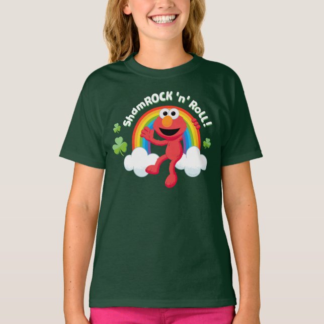Camiseta Elmo | Shamrock 'n' Roll Rainbow (Frente)