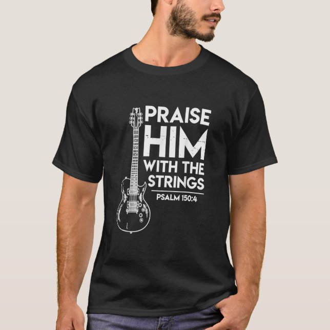 Camiseta Elogia-O Com O Salmo 1504 E O Bass (Frente)