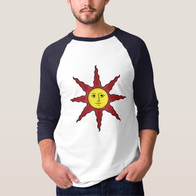 Camiseta Elogie o t-shirt da Capa de Sun 3/4 (Frente)