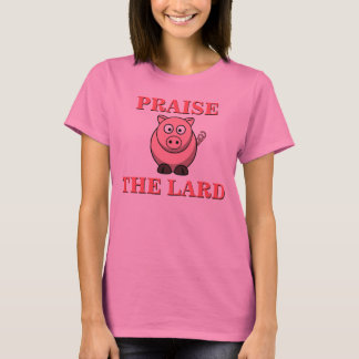 Camiseta Elogio engraçado do bacon da carne de porco o rosa