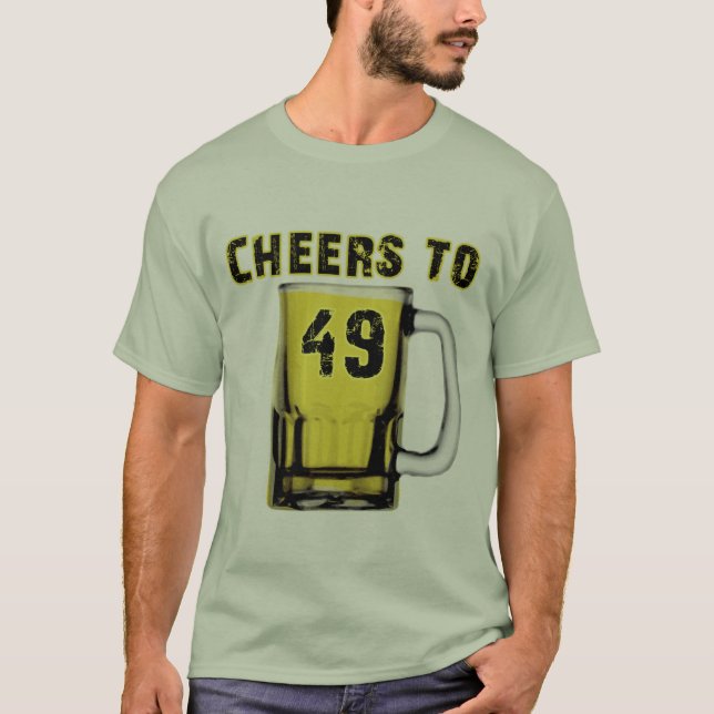 Camiseta Elogios a quarenta e nove. Aniversário (Frente)