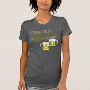 Camiseta ELOGIOS & CERVEJAS a 40 anos! T do aniversário