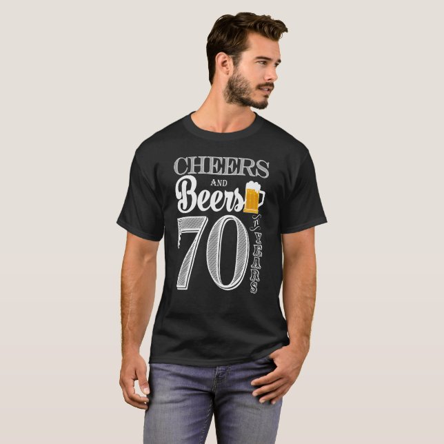 Camiseta Elogios e cervejas a 70 anos (Frente Completa)