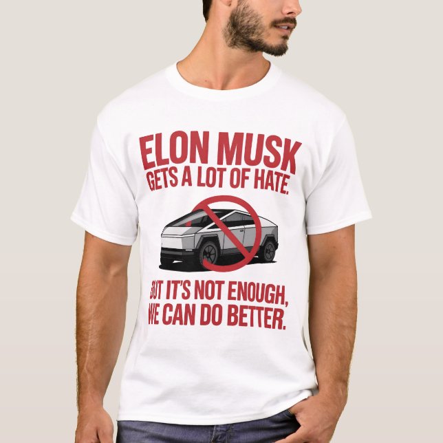 Camiseta Elon Musk Tem Muito Ódio (Frente)