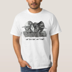 Camiseta Elope, engraçado, os cavalos: Desenho de lápis: