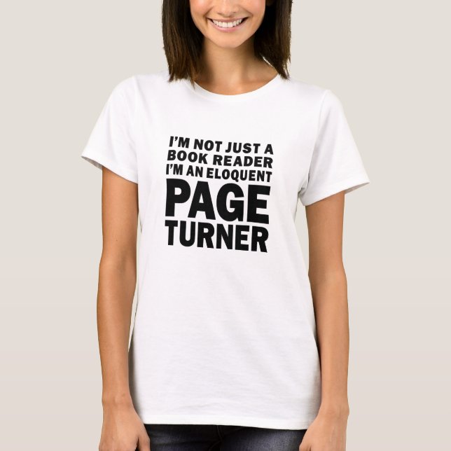 Camiseta Eloquent Page Turner Book Lover (Frente)