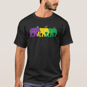 Camiseta Elphants Purple Yellow Luisiana Mardi Gras Women