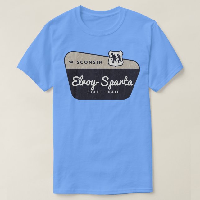 Camiseta Elroy Sparta State Trail - Sinal de boas-vindas em (Frente do Design)