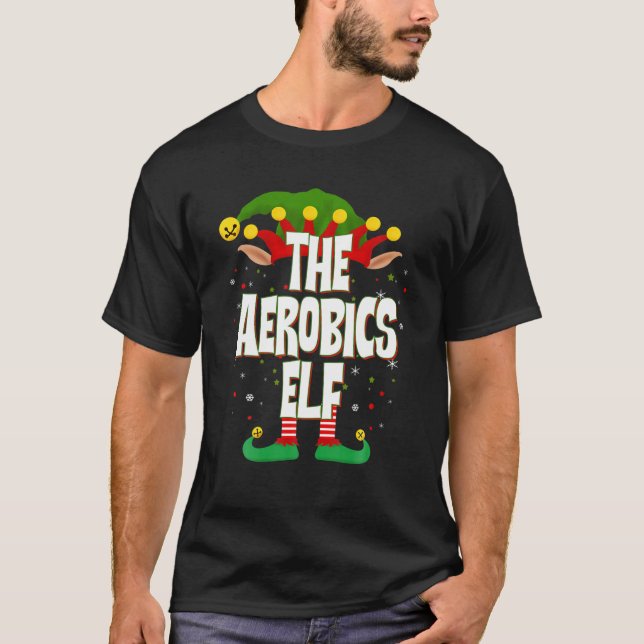 Camiseta Elves Group The Aerobics Elf Christmas (Frente)