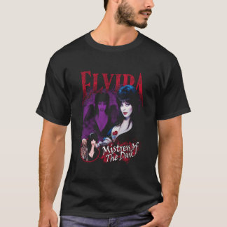 Camiseta Elvira, Mistura De Roxo Escuro E Vermelho