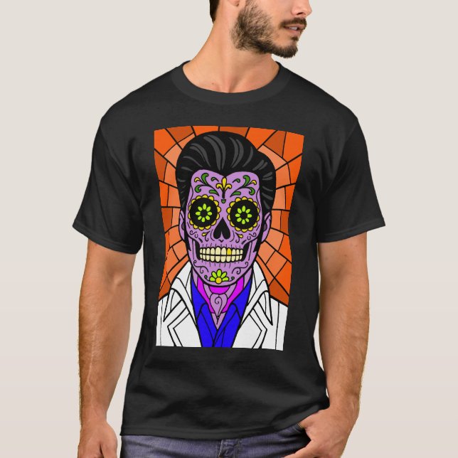 Camiseta Elvis Vidro Colorido (Frente)