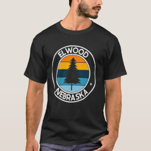 Camiseta Elwood Nebraska NE USA City Pride Retro Sunset