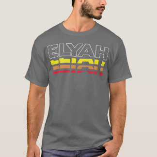 Camiseta Elyah Primeiro Nome Divertido Vintage Pôr do sol E