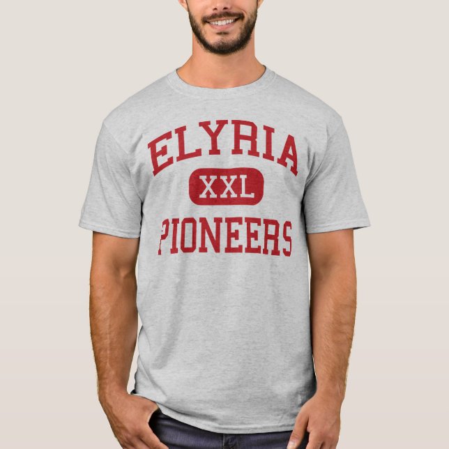 Camiseta Elyria - pioneiros - segundo grau - Elyria Ohio (Frente)