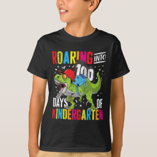Camiseta Em 100 Dias, O Jardim Infantil Diversão T Rex Dino
