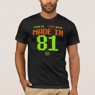 Camiseta Em 1981 T inspirado RETRO FEITO do aniversário da
