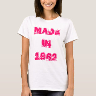 Camiseta Em 1982 t-shirt feito