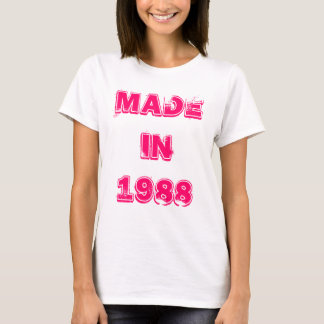 Camiseta Em 1988 t-shirt feito