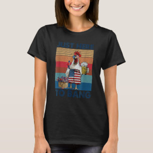 Camiseta Em 4 De Julho, Aqui Para Bater A Abelha De Frango