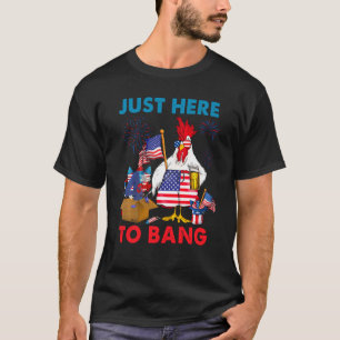 Camiseta Em 4 De Julho, Aqui Para Bater A Abelha De Frango