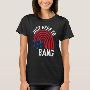 Camiseta Em 4 de julho, estou aqui para bater a bandeira am