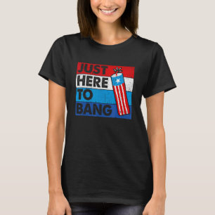 Camiseta Em 4 de julho, estou aqui para bater o Fireworks D