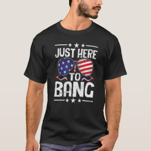 Camiseta Em 4 de julho, estou aqui para estourar em 4 de ju