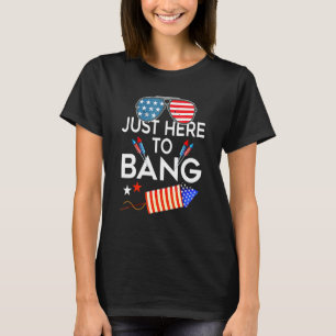 Camiseta Em 4 De Julho Eu Estou Aqui Para Bater A Bandeira