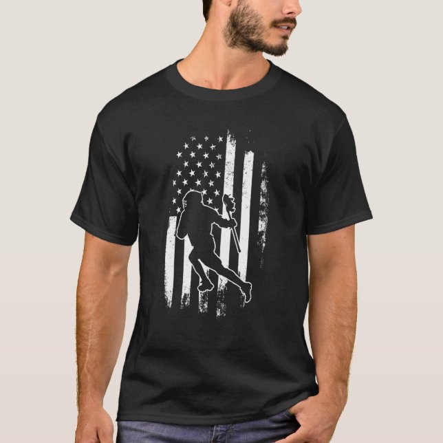 Camiseta Em 4 De Julho, Presentes Esporiam A Bandeira Ameri (Frente)