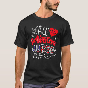 Camiseta Em 4 De Julho, Todas As Enfermeiras Americanas Cut