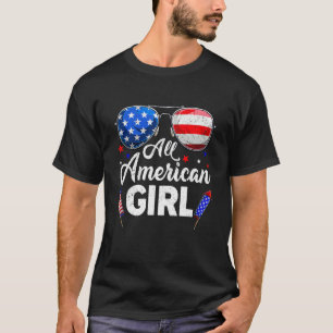Camiseta Em 4 De Julho, Todas As Meninas Americanas Criança
